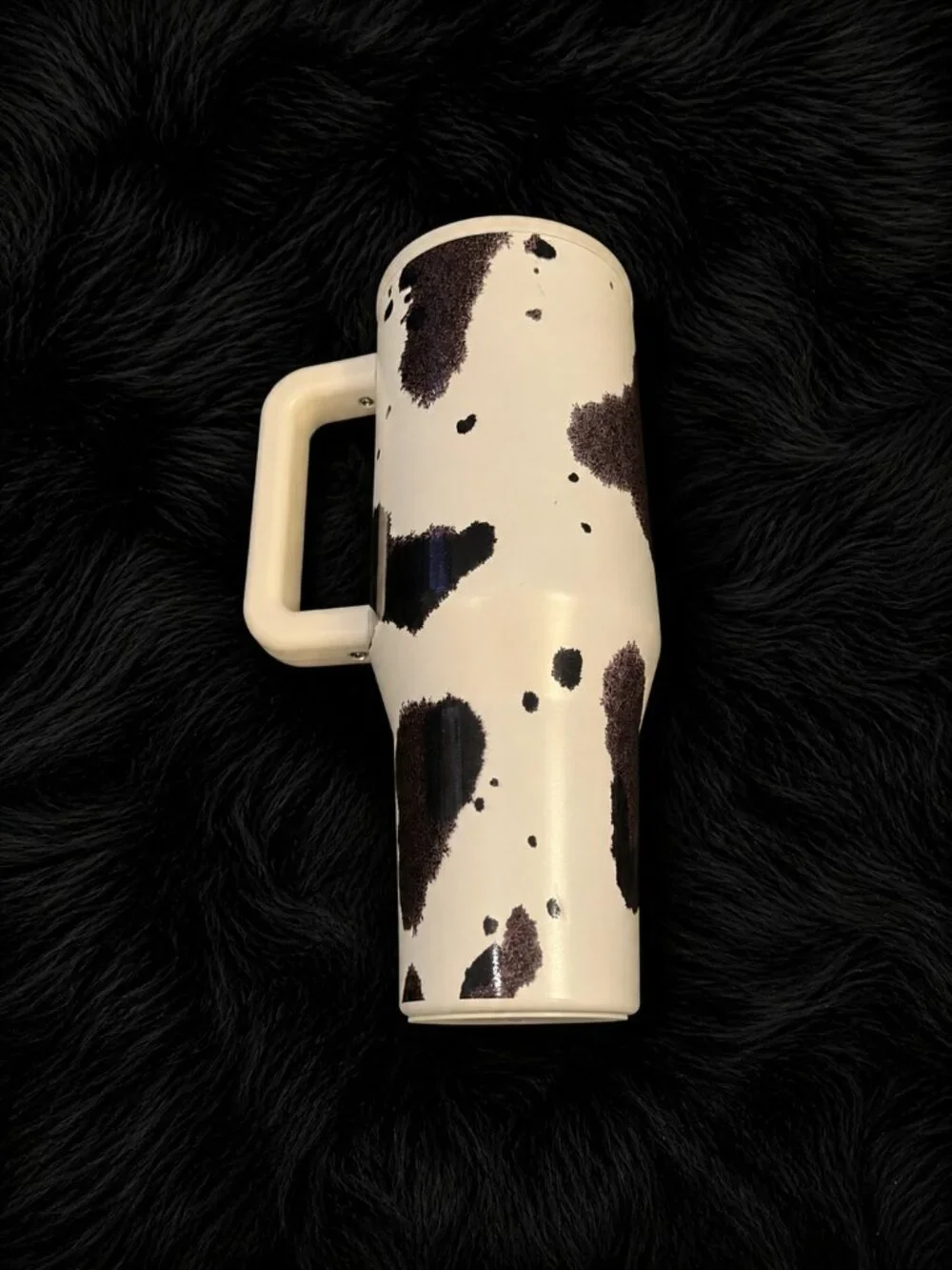 HydroJug Traveler 40oz Cow Print Tumbler with Handle & Straw NWT